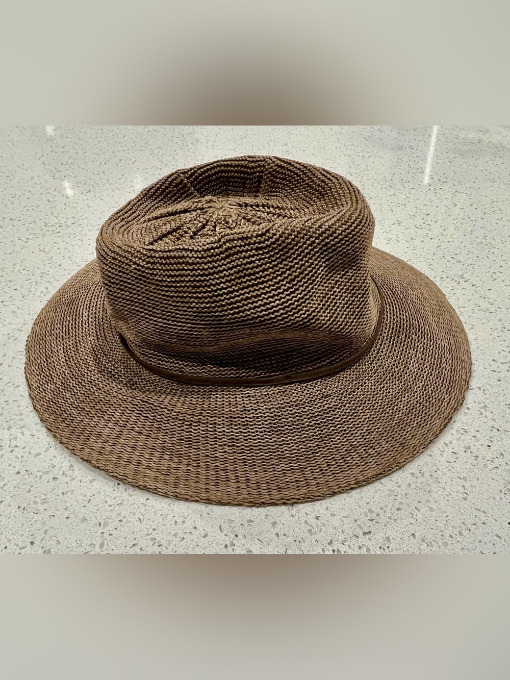 Wallaroo Hat Company Women's Victoria Fedora Tan Adjustable Internal Drawstring - Picture 3 of 7